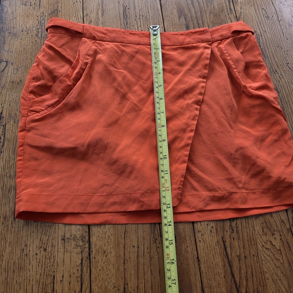 Jenni Kayne Orange Wrap Mini Skirt - Picture 5 of 6